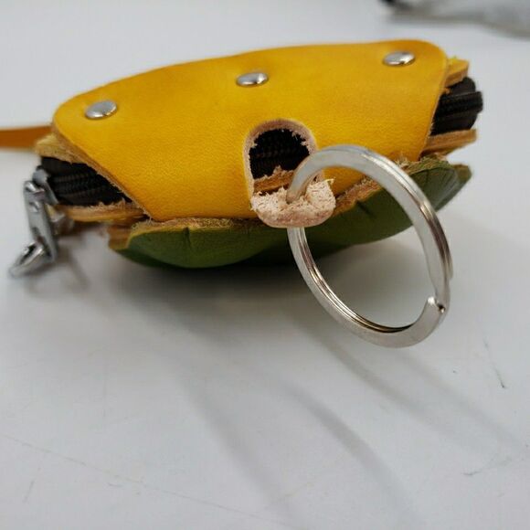 Zen Frog Keychain Wristlet Gift Handmade Leather Wallet Tooled Coin Purse Yoga - Picture 6 of 15